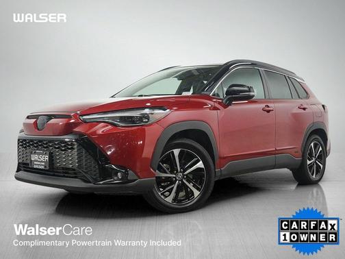 Barcelona Red Metallic/Jet Black 2023 Toyota Corolla Cross Hybrid XSE