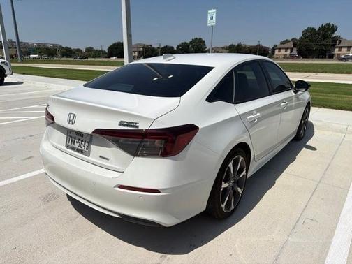 Platinum White Pearl 2025 Honda Civic Hybrid Sport