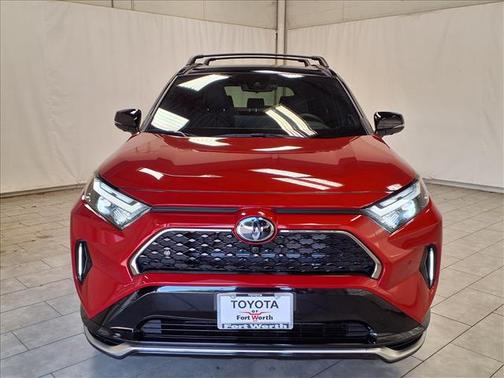Supersonic Red/Midnight Black Metallic 2025 Toyota RAV4 Hybrid SE