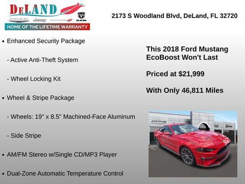 Race Red 2018 Ford Mustang EcoBoost