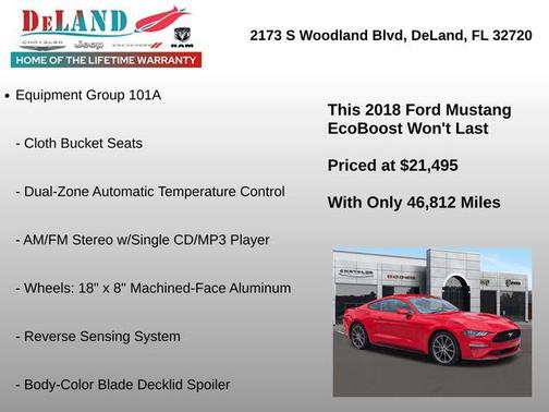 Race Red 2018 Ford Mustang EcoBoost