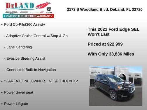Agate Black Metallic 2021 Ford Edge SEL
