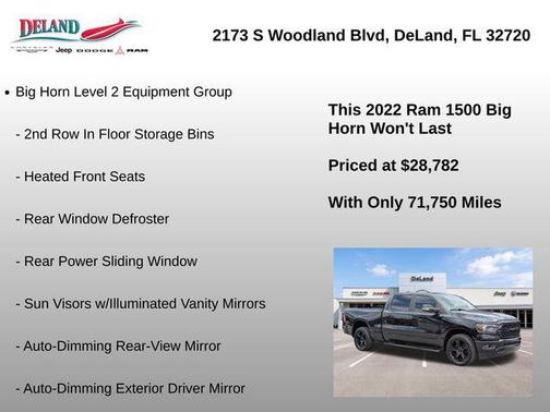 Diamond Black Crystal Pearlcoat 2022 RAM 1500 Big Horn/Lone Star