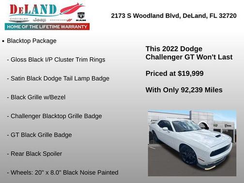 White Knuckle Clearcoat 2022 Dodge Challenger GT