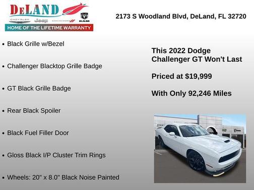 White Knuckle Clearcoat 2022 Dodge Challenger GT