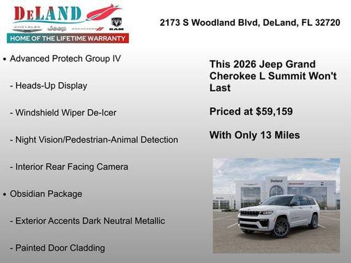 Bright White Clearcoat 2026 Jeep Grand Cherokee L Summit