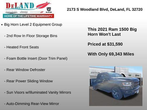 Tank Clearcoat 2021 RAM 1500 Big Horn/Lone Star