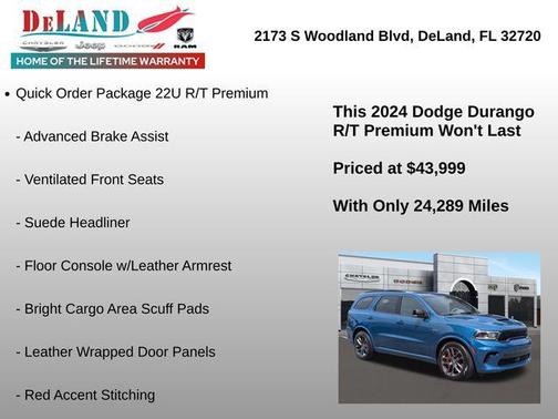 Frostbite Pearlcoat 2024 Dodge Durango R/T Premium AWD
