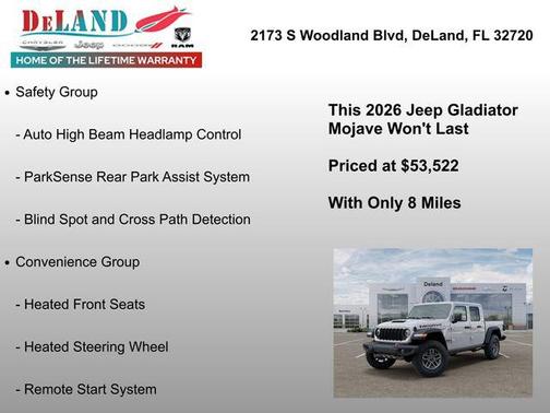 Bright White Clearcoat 2026 Jeep Gladiator Mojave 4x4