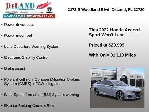 Sonic Gray Pearl 2022 Honda Accord Sport 2.0T