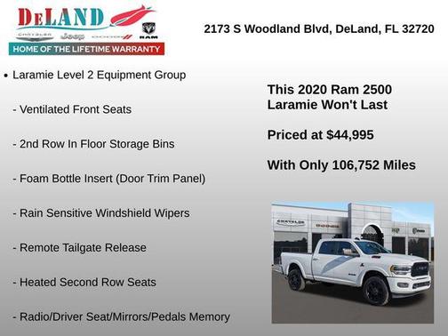 2020 RAM 2500 Laramie Crew Cab 4X4 6'4' Box