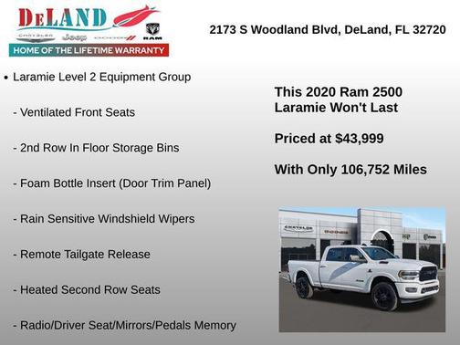 2020 RAM 2500 Laramie Crew Cab 4X4 6'4' Box