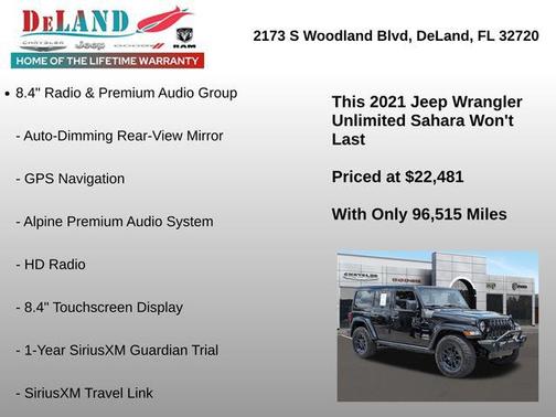 Black Clearcoat 2021 Jeep Wrangler Unlimited Sahara