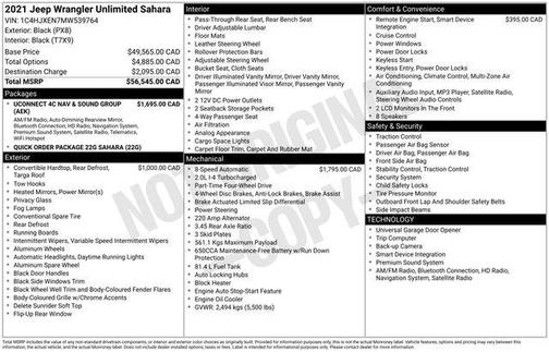 Black Clearcoat 2021 Jeep Wrangler Unlimited Sahara