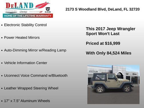 Gobi Clearcoat 2017 Jeep Wrangler Sport