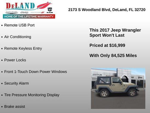 Gobi Clearcoat 2017 Jeep Wrangler Sport