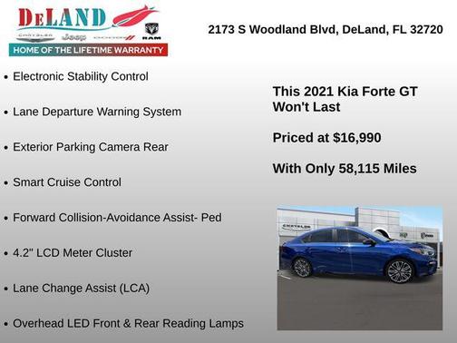 Deep Sea Blue 2021 Kia Forte GT