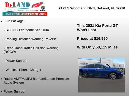 Deep Sea Blue 2021 Kia Forte GT