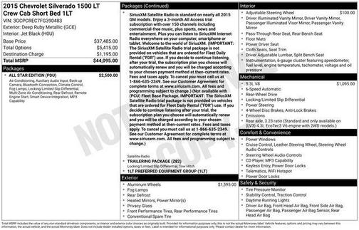 2015 Chevrolet Silverado 1500 1LT