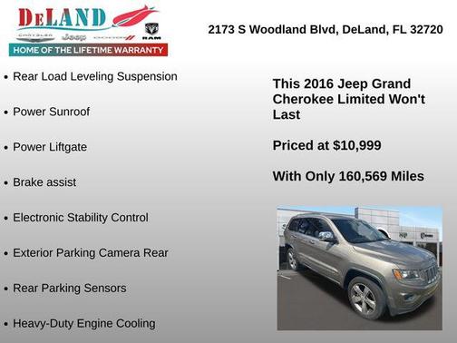 Light Brownstone Pearlcoat 2016 Jeep Grand Cherokee Limited