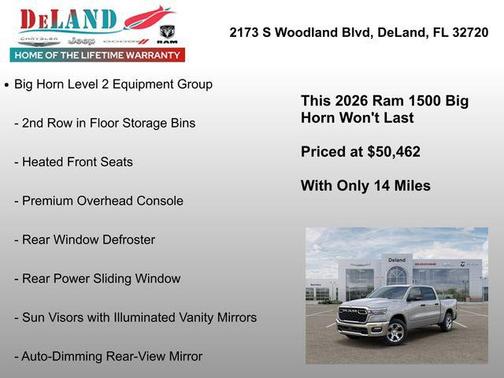 Silver Zynith 2026 RAM 1500 Big Horn/Lone Star