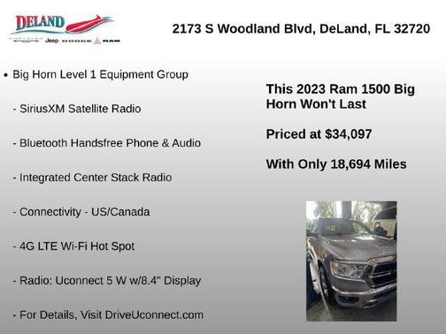 Billet Silver Metallic Clearcoat 2023 RAM 1500 Big Horn/Lone Star