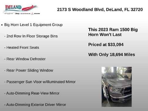 Billet Silver Metallic Clearcoat 2023 RAM 1500 Big Horn/Lone Star