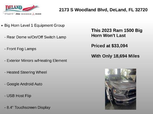Billet Silver Metallic Clearcoat 2023 RAM 1500 Big Horn/Lone Star