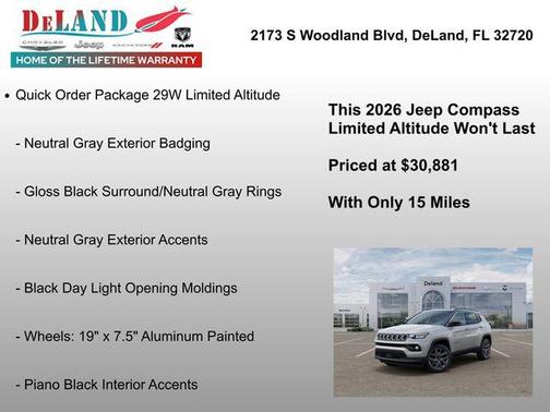 Silver Zynith Metallic Clearcoat 2026 Jeep Compass Limited
