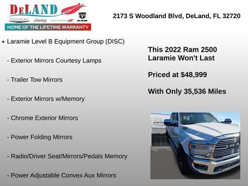 Bright White Clearcoat 2022 RAM 2500 Laramie Crew Cab 4x4 6'4' Box