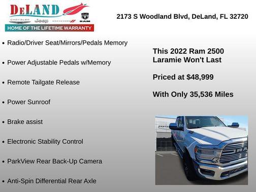 Bright White Clearcoat 2022 RAM 2500 Laramie Crew Cab 4x4 6'4' Box