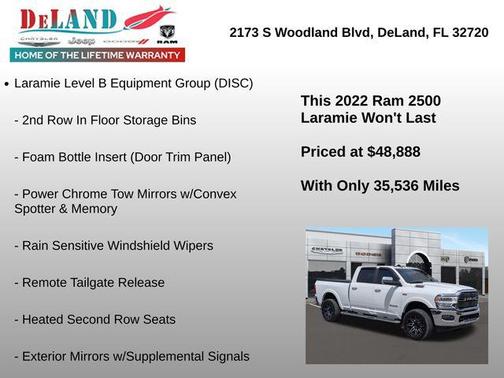 Bright White Clearcoat 2022 RAM 2500 Laramie Crew Cab 4x4 6'4' Box
