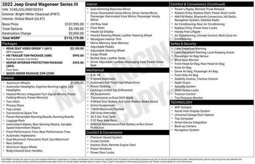 Diamond Black Crystal Pearlcoat 2022 Jeep Grand Wagoneer Series III 4x4