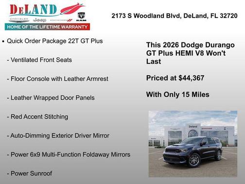 Night Moves 2026 Dodge Durango GT Plus
