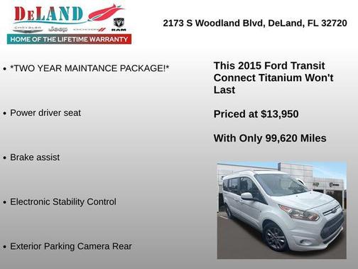 2015 Ford Transit Connect Titanium w/Rear Liftgate
