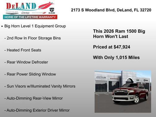 2026 RAM 1500 Big Horn/Lone Star