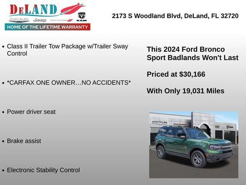 Eruption Green Metallic 2024 Ford Bronco Sport Badlands