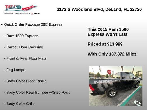 Black Clearcoat 2015 RAM 1500 Tradesman/Express