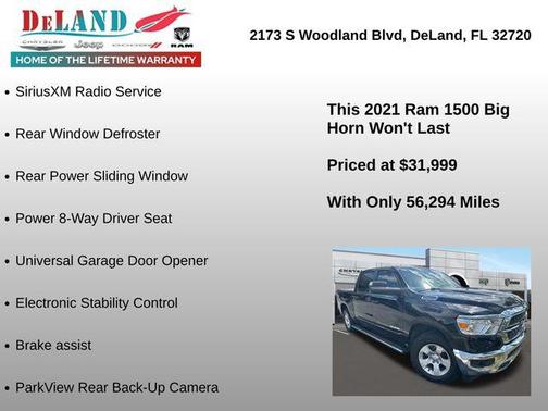 Diamond Black Crystal Pearlcoat 2021 RAM 1500 Big Horn/Lone Star