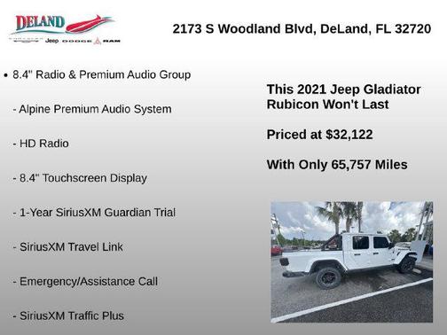Bright White Clearcoat 2021 Jeep Gladiator Rubicon