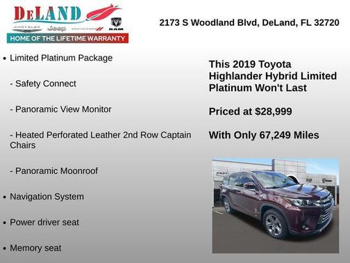 Ooh La La Rouge Mica 2019 Toyota Highlander Hybrid Platinum
