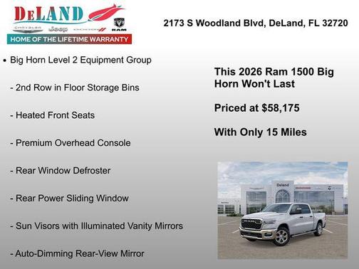 2026 RAM 1500 Big Horn/Lone Star