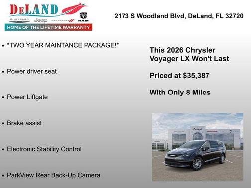 Diamond Black Crystal Pearlcoat 2026 Chrysler Voyager LX
