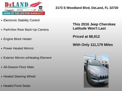 Billet Silver Metallic Clearcoat 2016 Jeep Cherokee Latitude