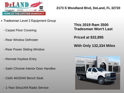 2019 RAM 3500 Tradesman Crew Cab 4x4 8' Box
