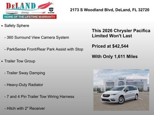 Bright White Clearcoat 2026 Chrysler Pacifica Limited