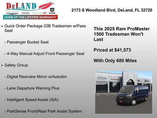 2025 RAM ProMaster 1500 Low Roof