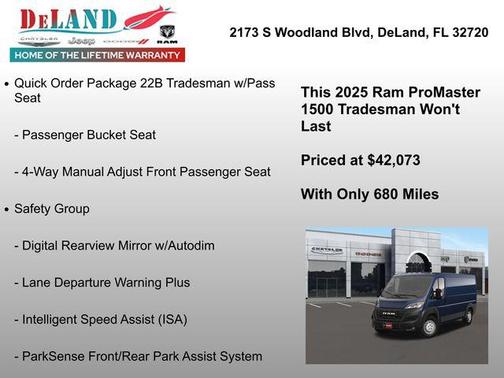 2025 RAM ProMaster 1500 Low Roof