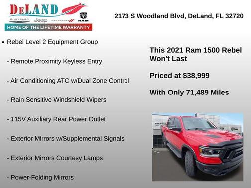 Flame Red Clearcoat 2021 RAM 1500 Rebel