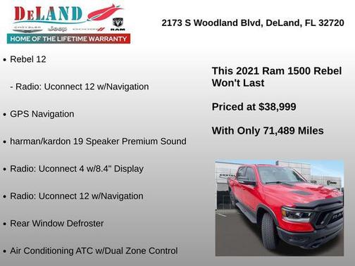 Flame Red Clearcoat 2021 RAM 1500 Rebel